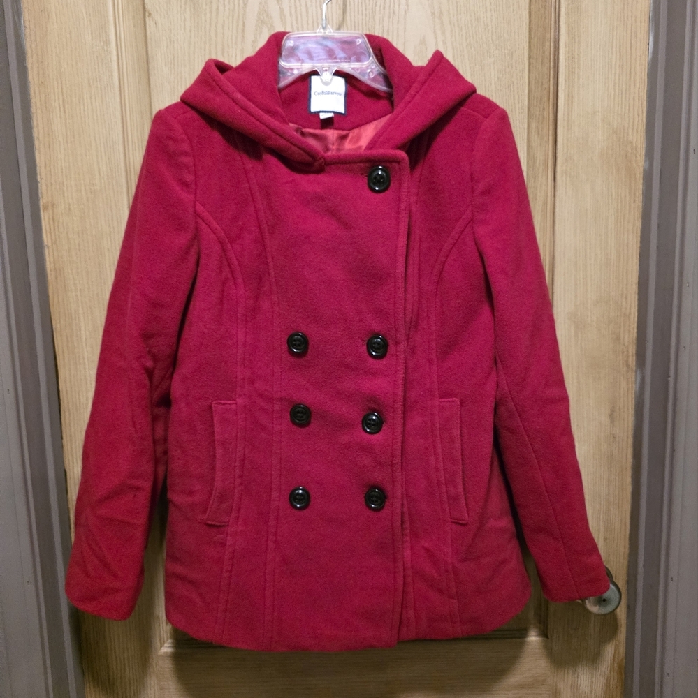 Croft & Barrow Kids Cherry Pea Coat